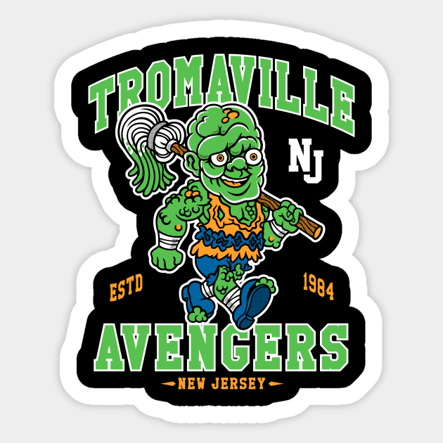 Tromaville Avengers - 80's Movie - Sports Mascot Sticker by Nemons